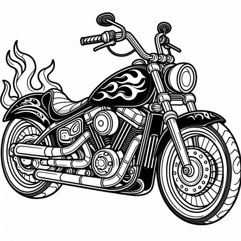 Motorräder Ausmalbilder 412