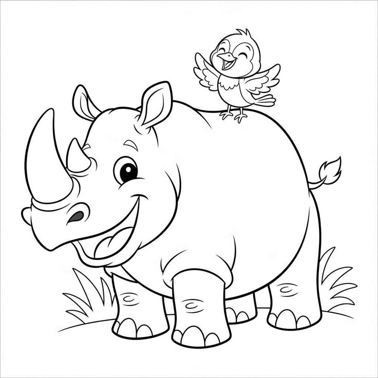 Nashorn Ausmalbilder 054