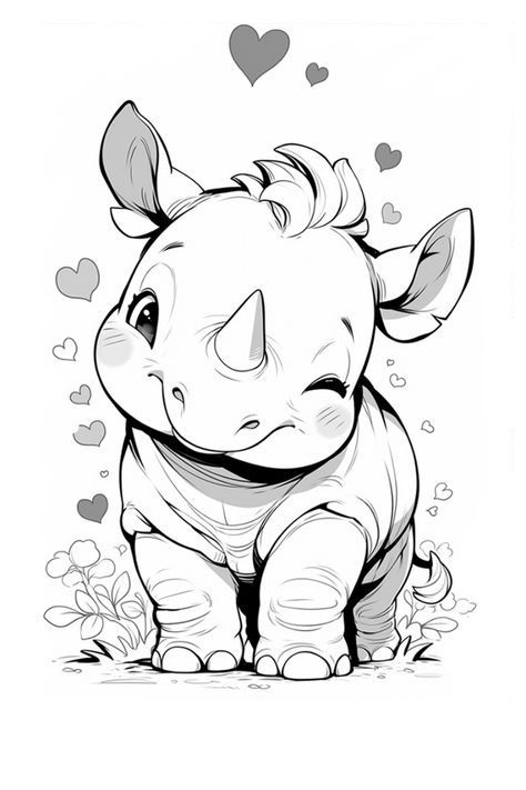 Nashorn Ausmalbilder 057