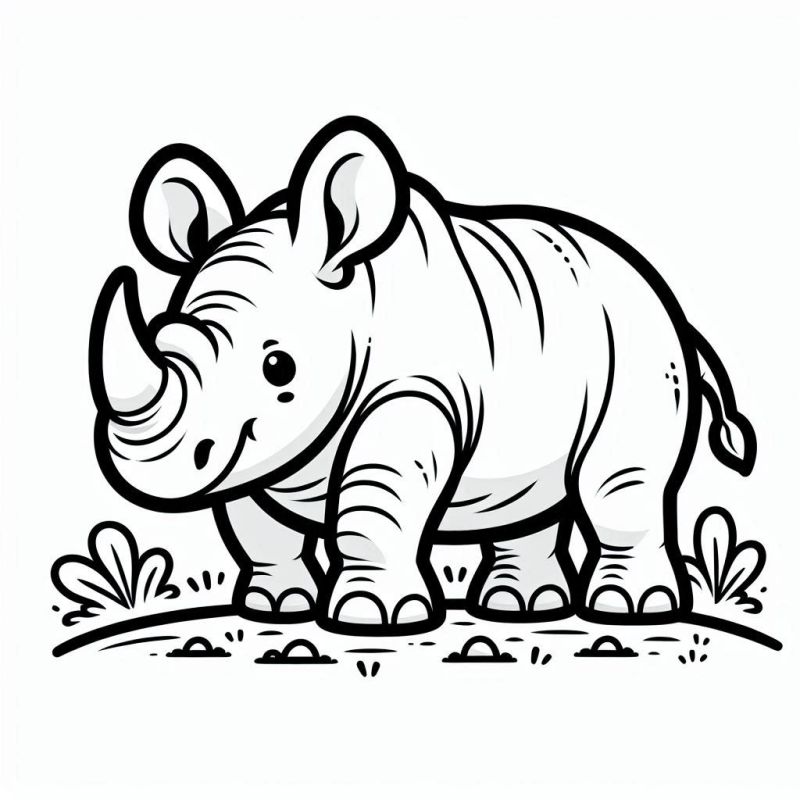 Nashorn Ausmalbilder 138