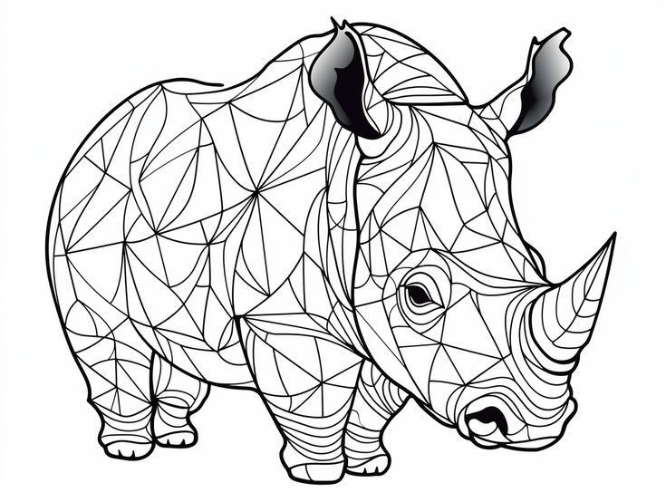 Nashorn Ausmalbilder 209