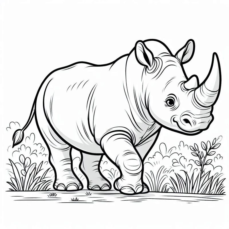 Nashorn Ausmalbilder 261