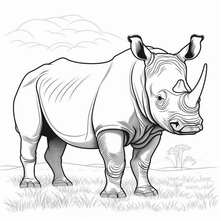 Nashorn Ausmalbilder 502