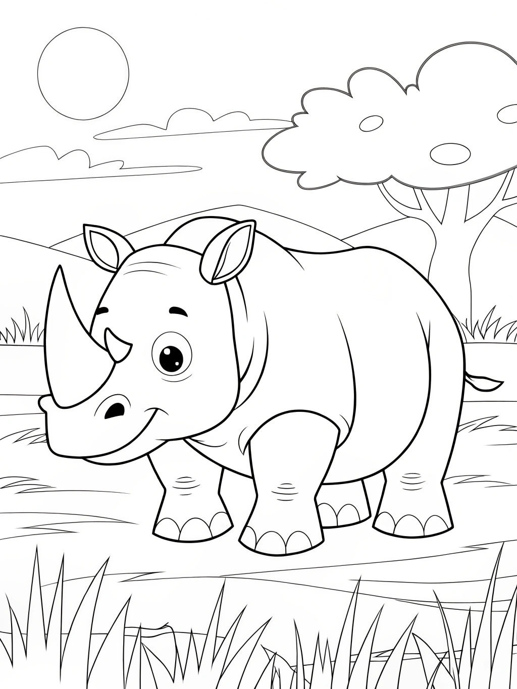 Nashorn Ausmalbilder 715