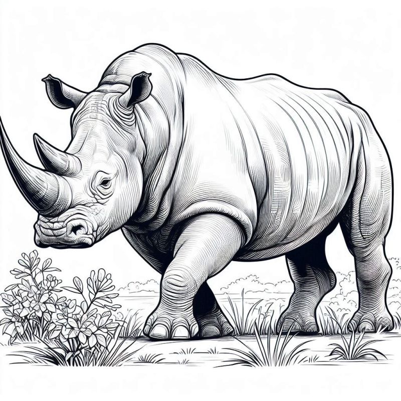 Nashorn Ausmalbilder 718
