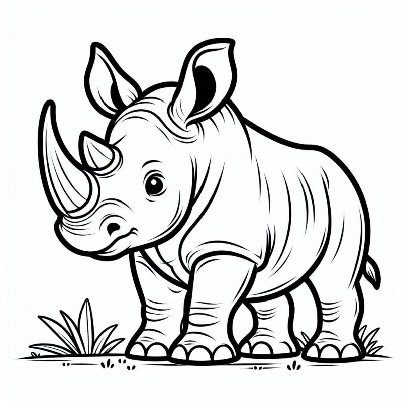 Nashorn Ausmalbilder 887