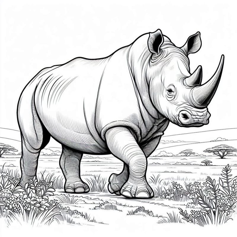 Nashorn Ausmalbilder 957