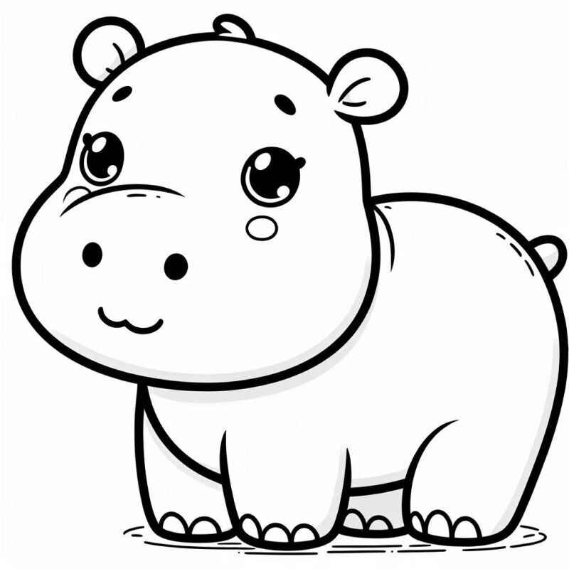 Nilpferd Ausmalbilder 011