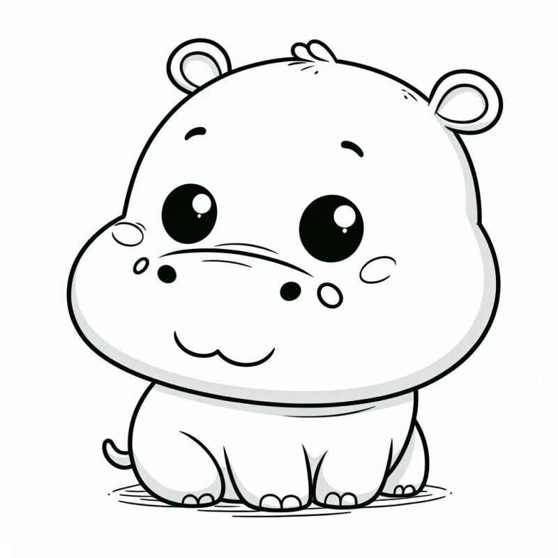 Nilpferd Ausmalbilder 026