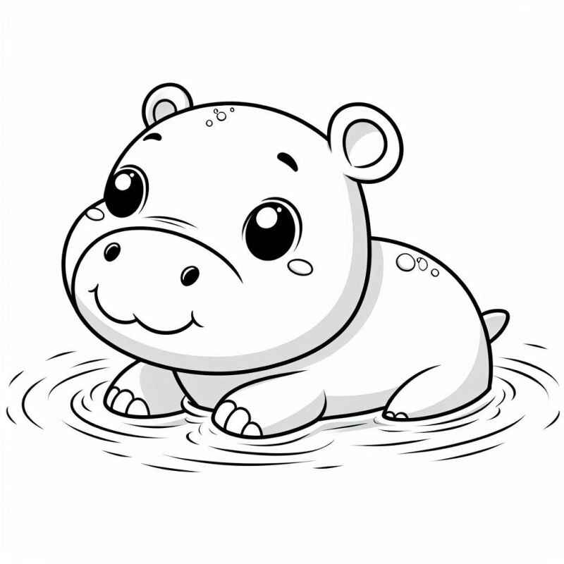 Nilpferd Ausmalbilder 050