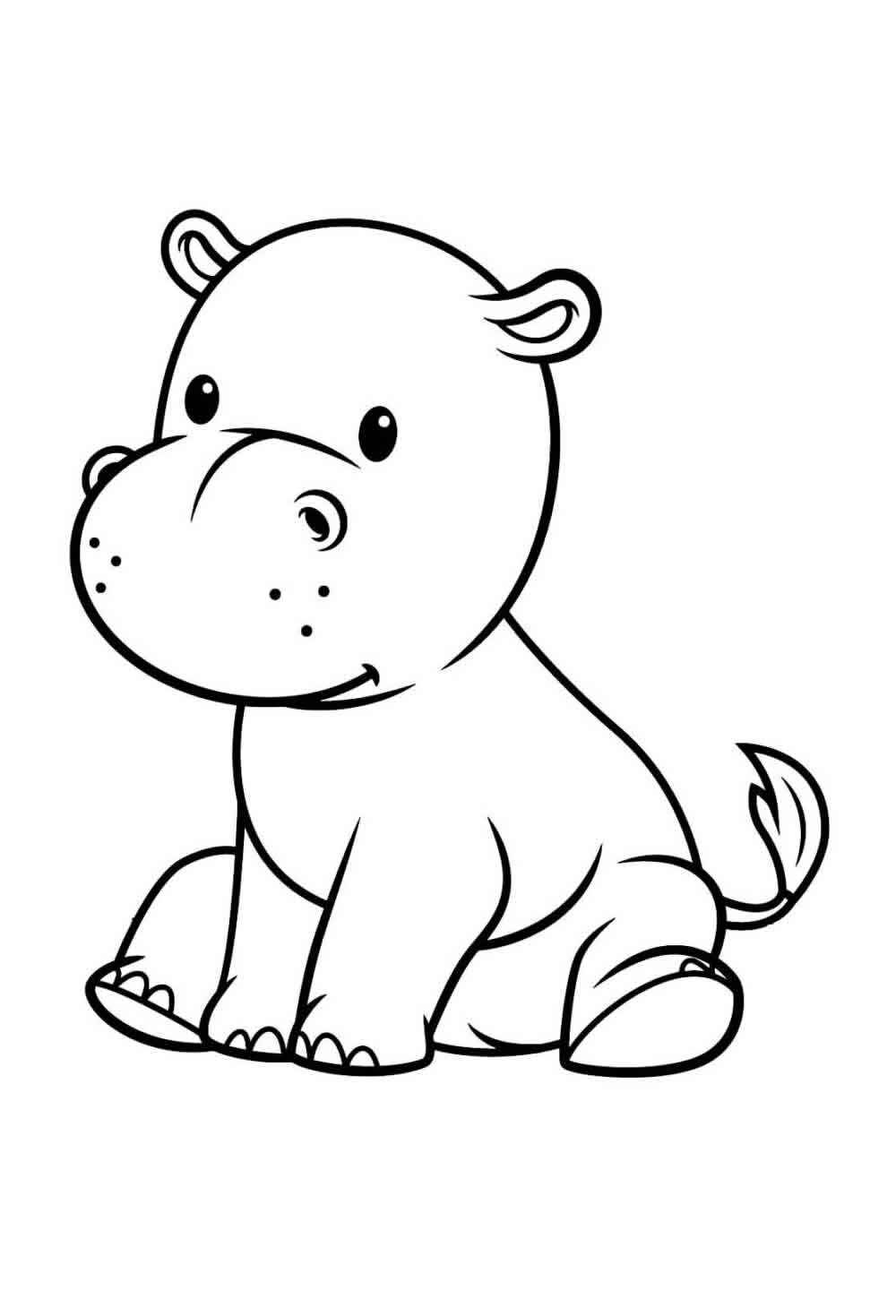 Nilpferd Ausmalbilder 109