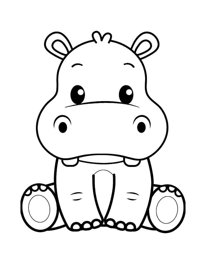 Nilpferd Ausmalbilder 123