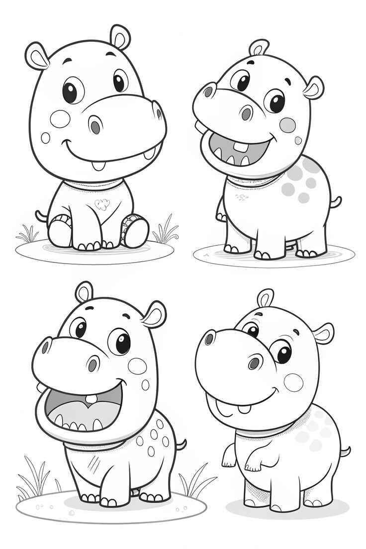 Nilpferd Ausmalbilder 525