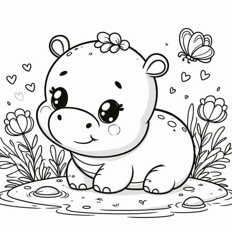 Nilpferd Ausmalbilder 559