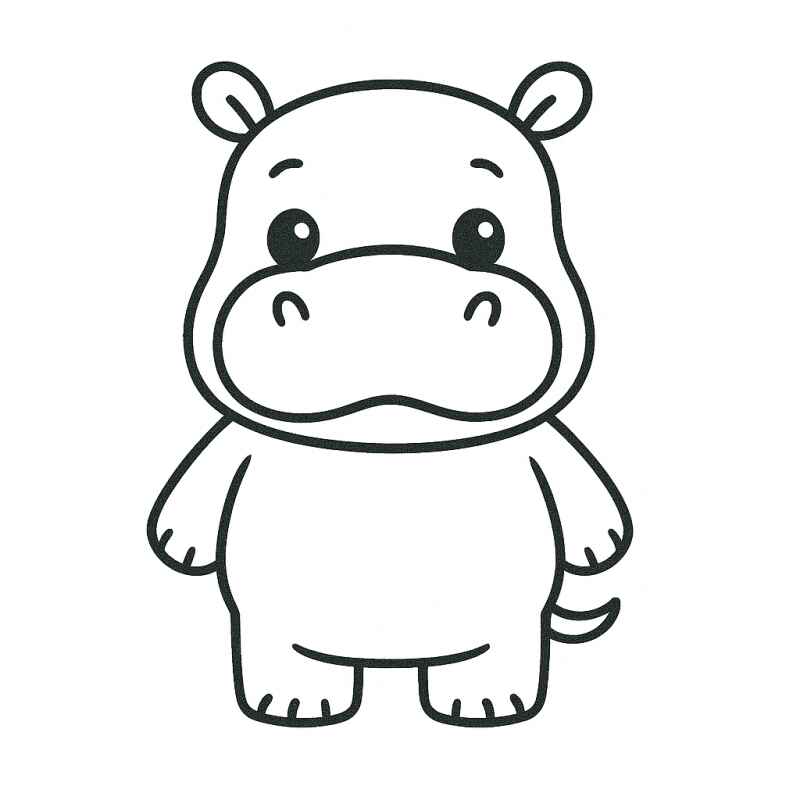 Nilpferd Ausmalbilder 639