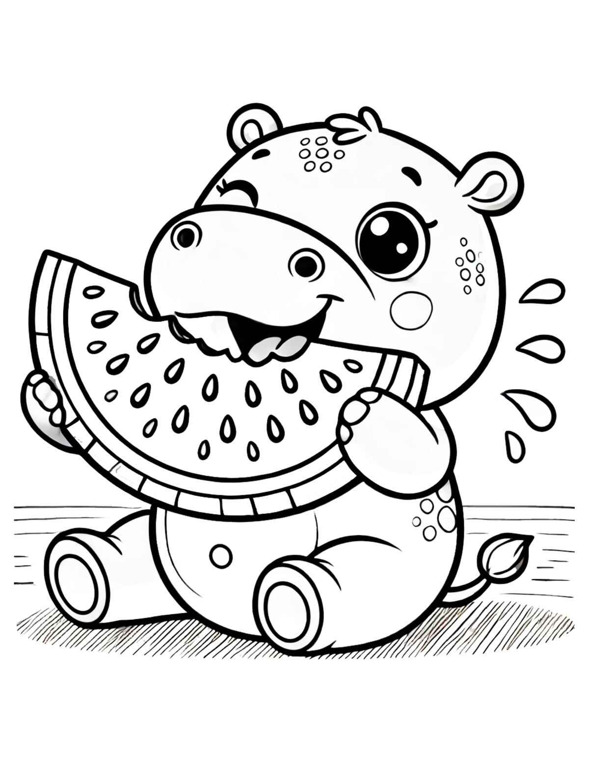 Nilpferd Ausmalbilder 672