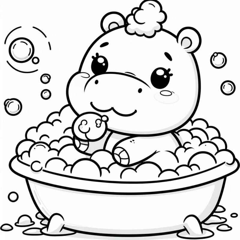 Nilpferd Ausmalbilder 705