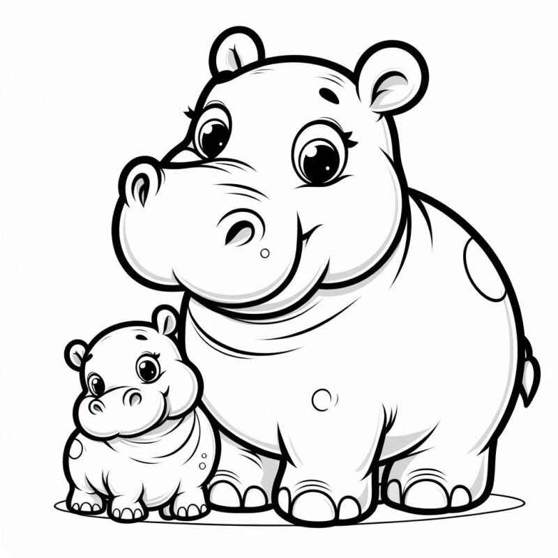 Nilpferd Ausmalbilder 788
