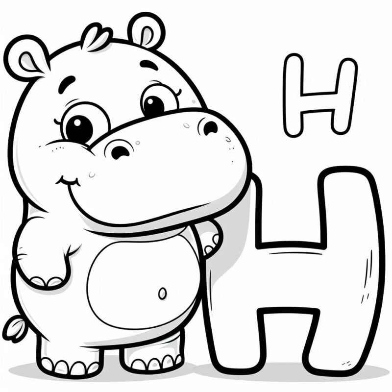 Nilpferd Ausmalbilder 913