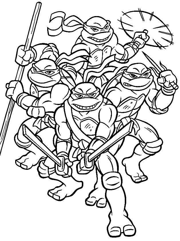 Ninja Turtles Ausmalbilder 004