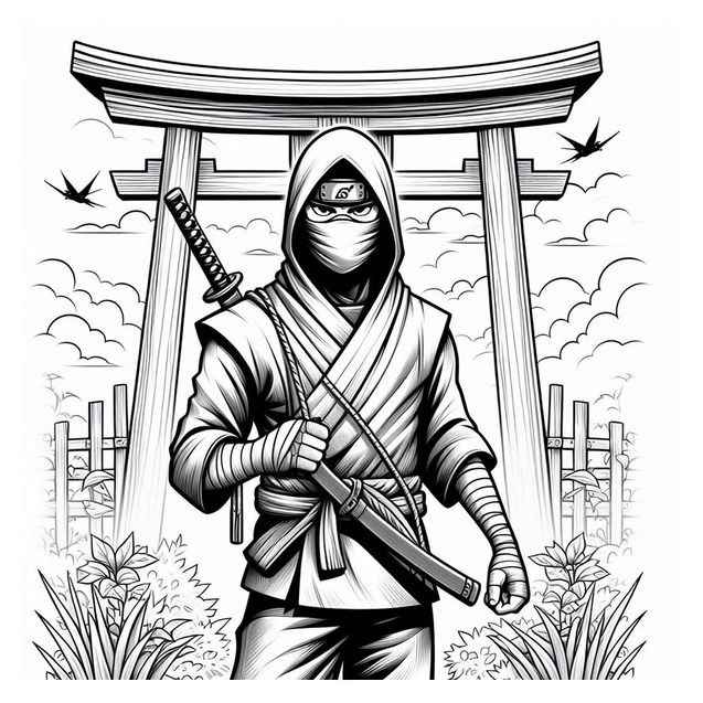 Ninja Ausmalbilder 724