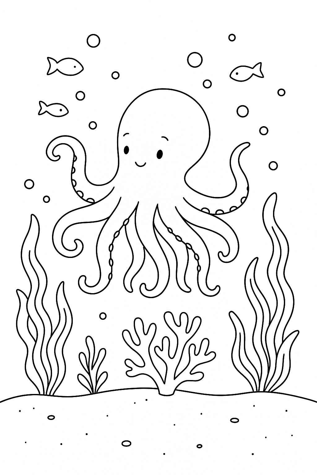 Oktopus Ausmalbilder 037