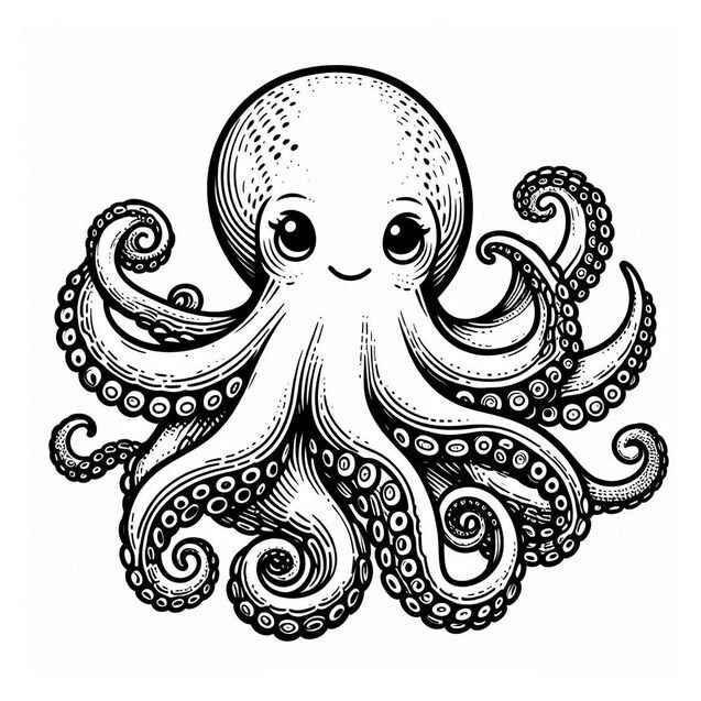 Oktopus Ausmalbilder 058