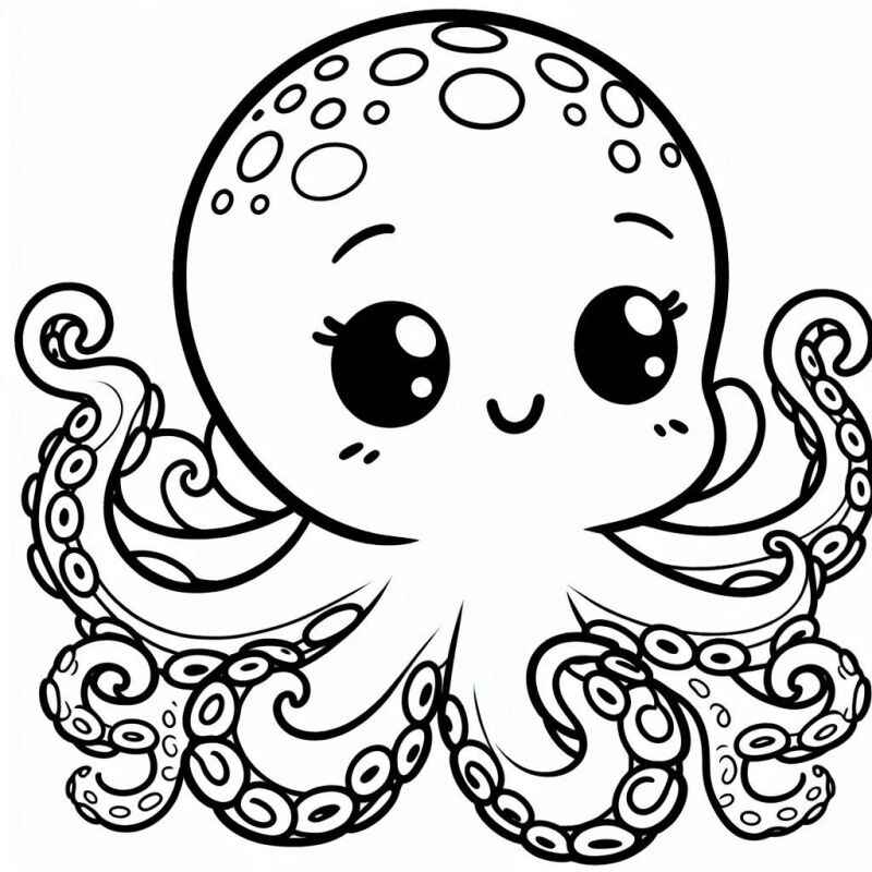 Oktopus Ausmalbilder 083