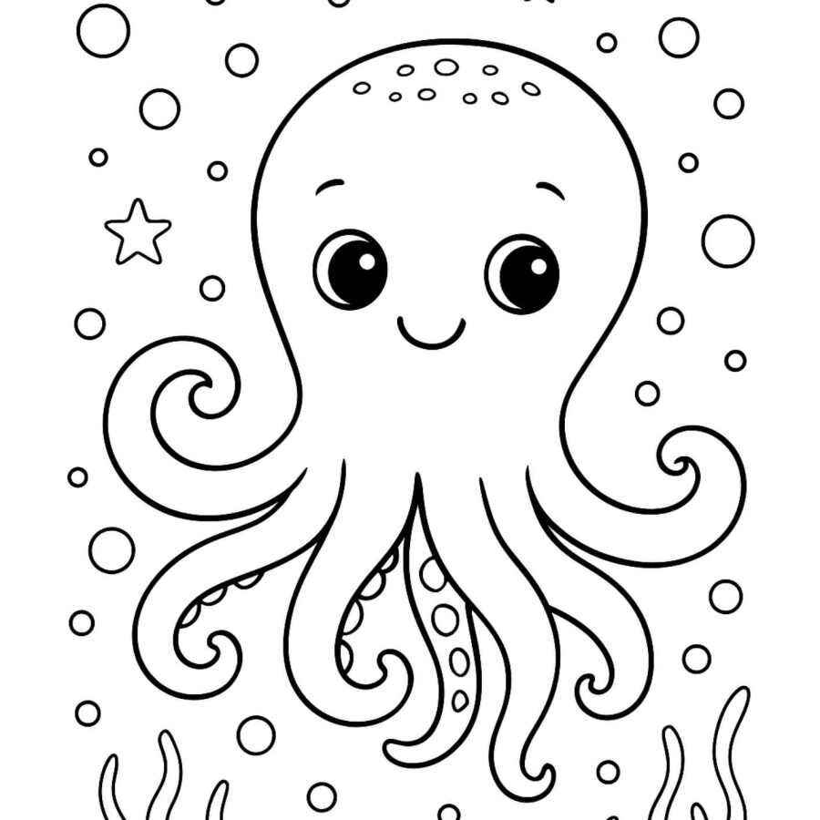 Oktopus Ausmalbilder 425