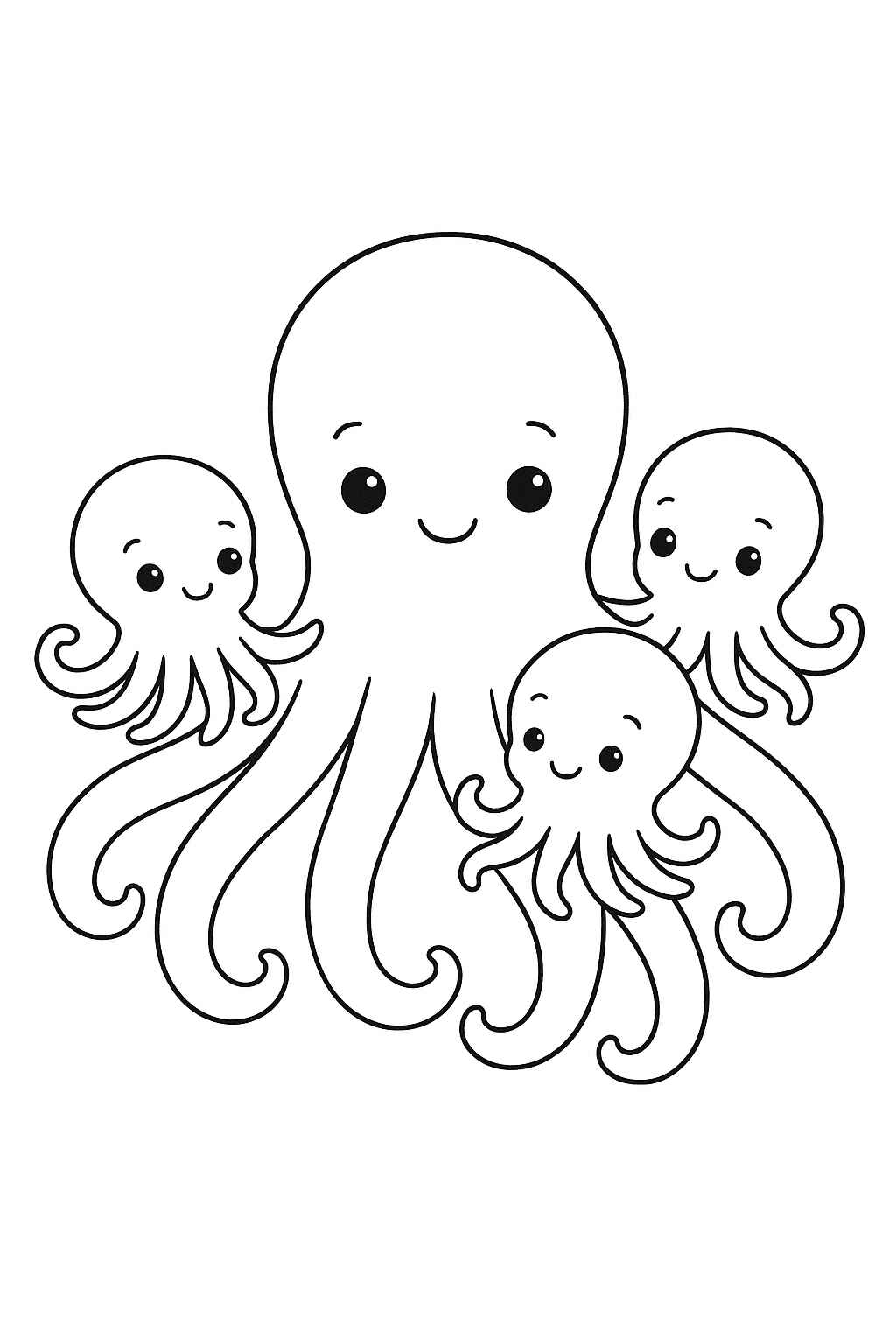 Oktopus Ausmalbilder 450