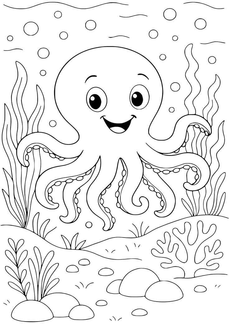 Oktopus Ausmalbilder 459