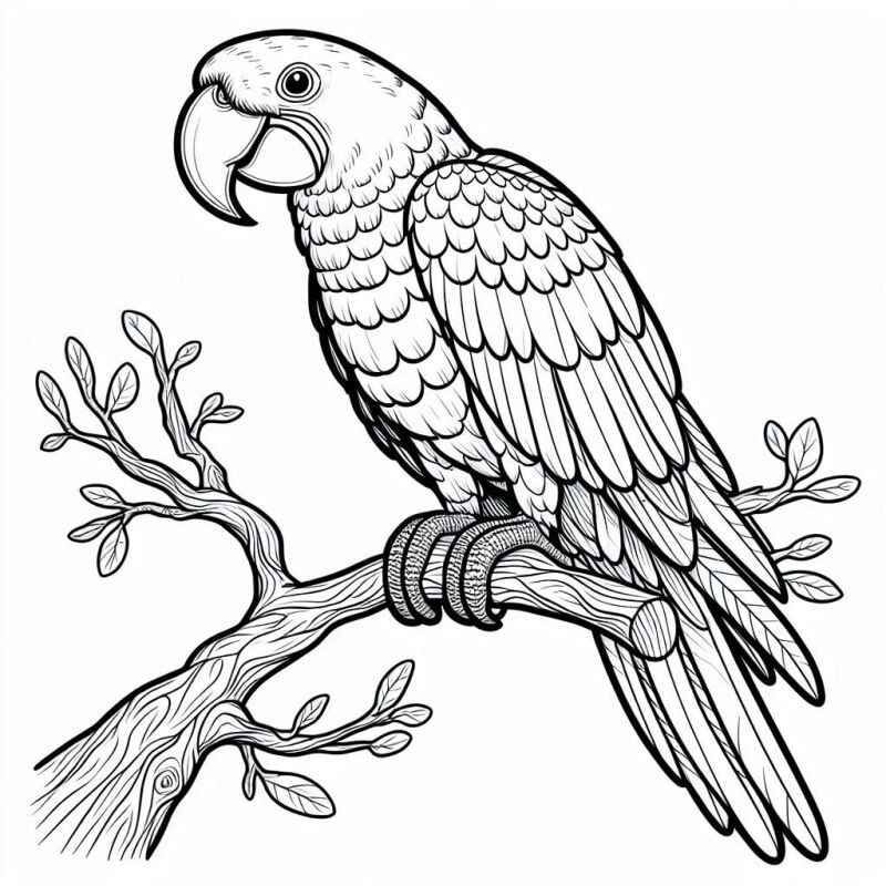 Papagei Ausmalbilder 258