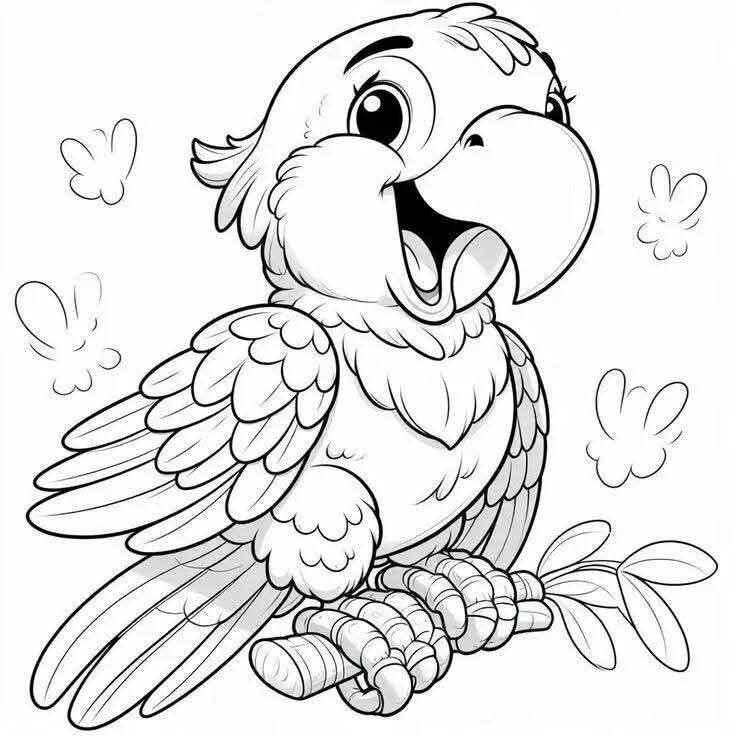 Papagei Ausmalbilder 731