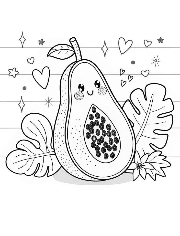 Papaya Ausmalbilder 357