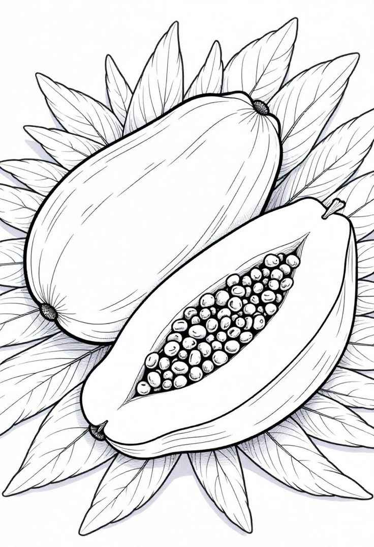 Papaya Ausmalbilder 936
