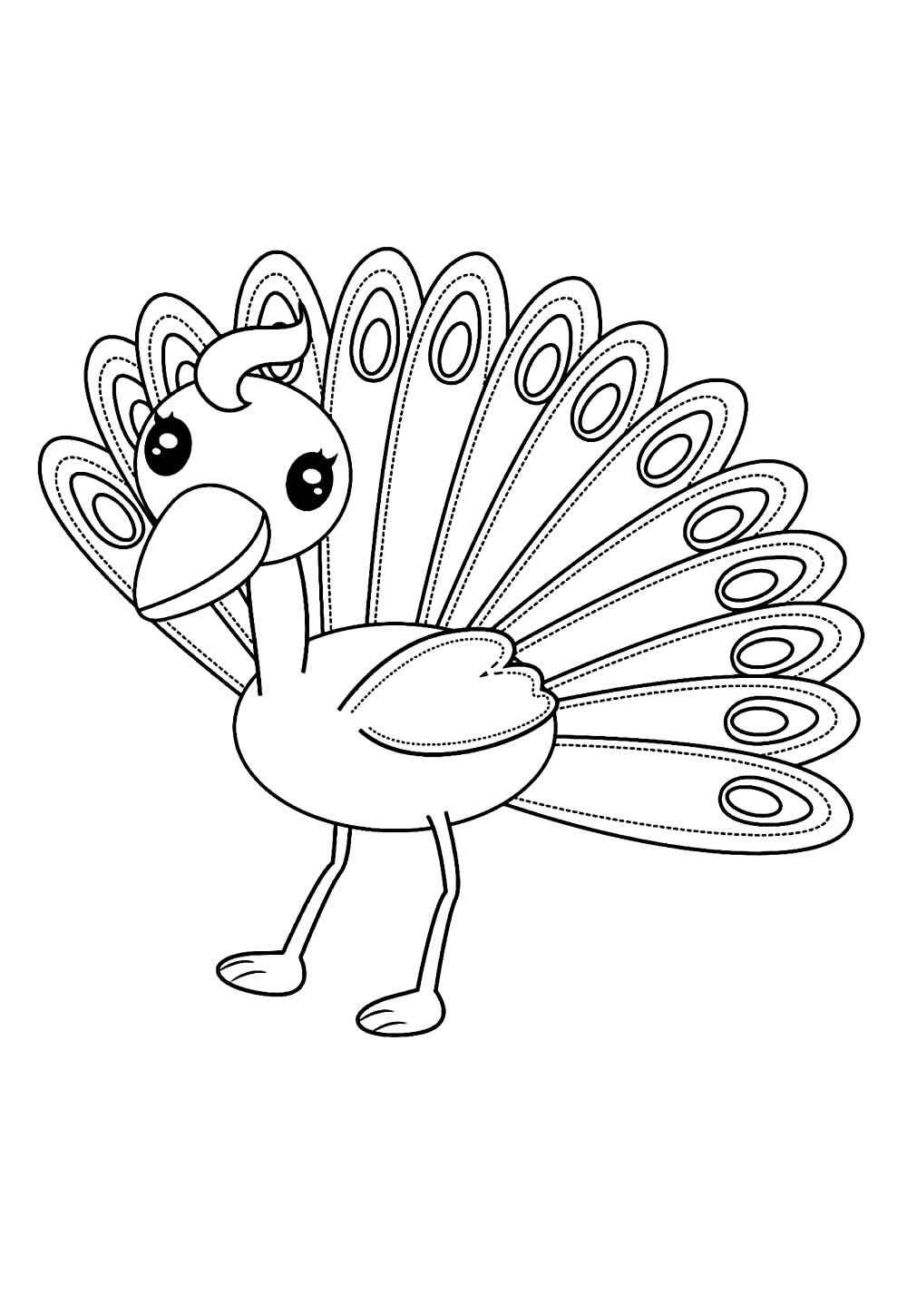 Pfau Ausmalbilder 015