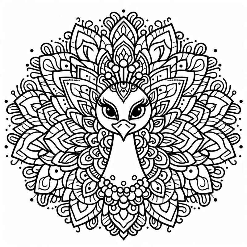 Pfau Ausmalbilder 031