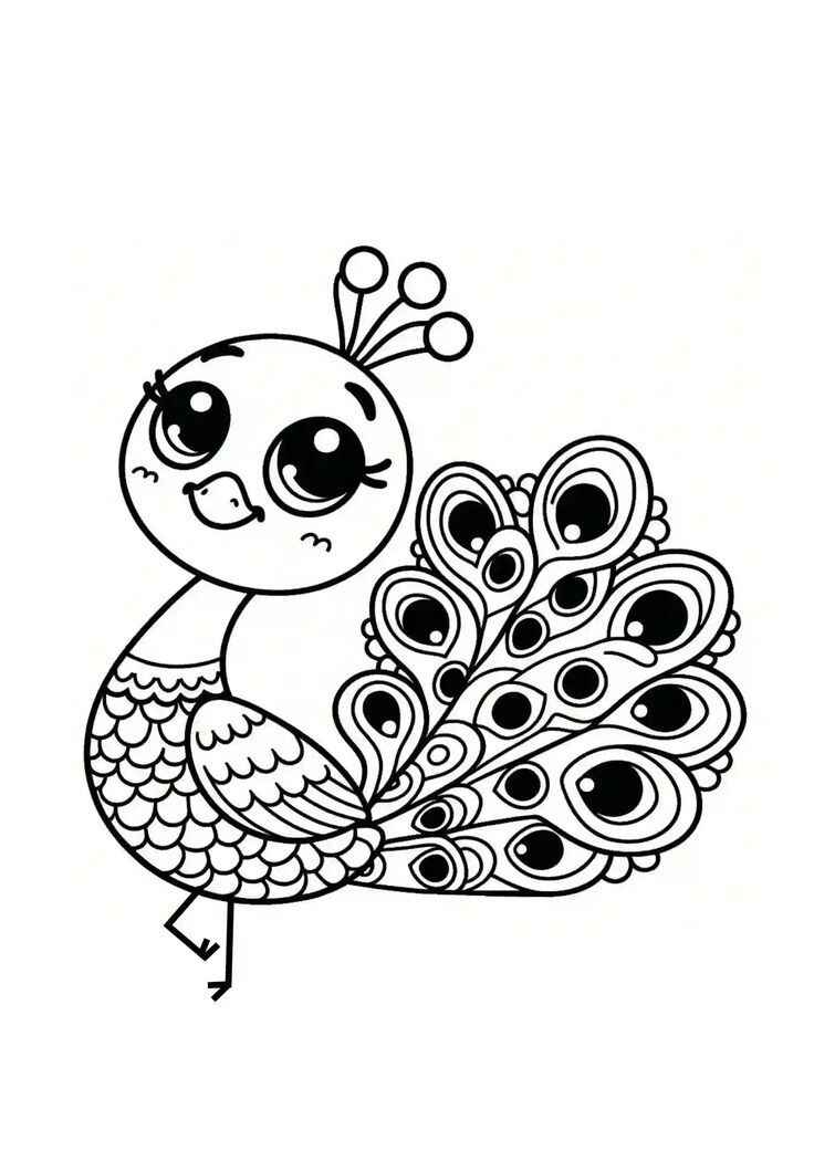 Pfau Ausmalbilder 051