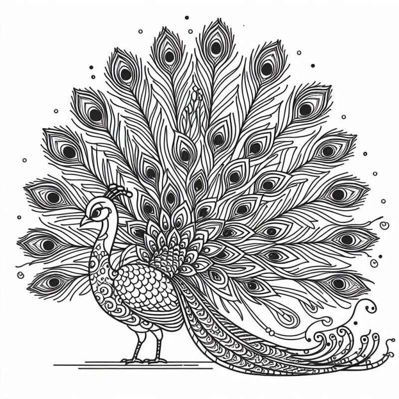 Pfau Ausmalbilder 195