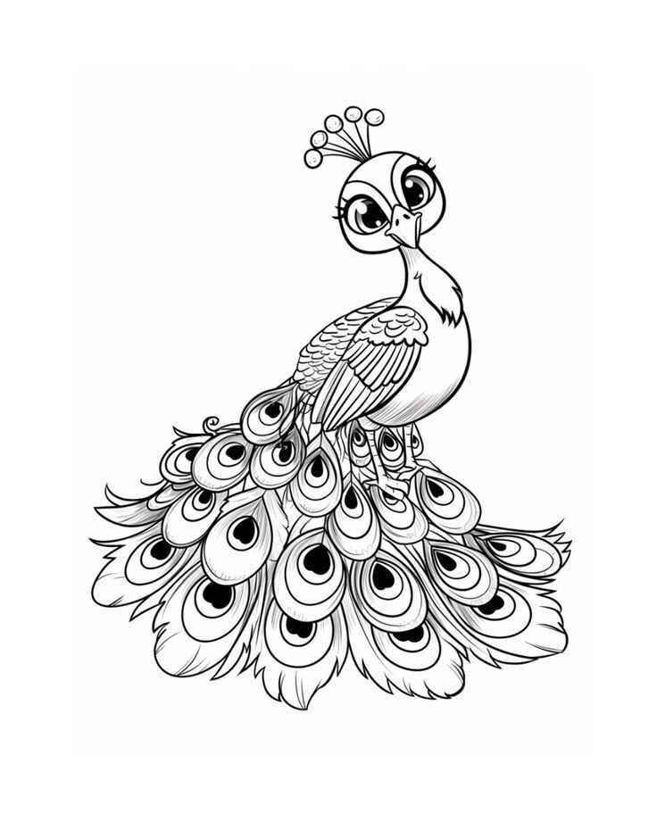 Pfau Ausmalbilder 418