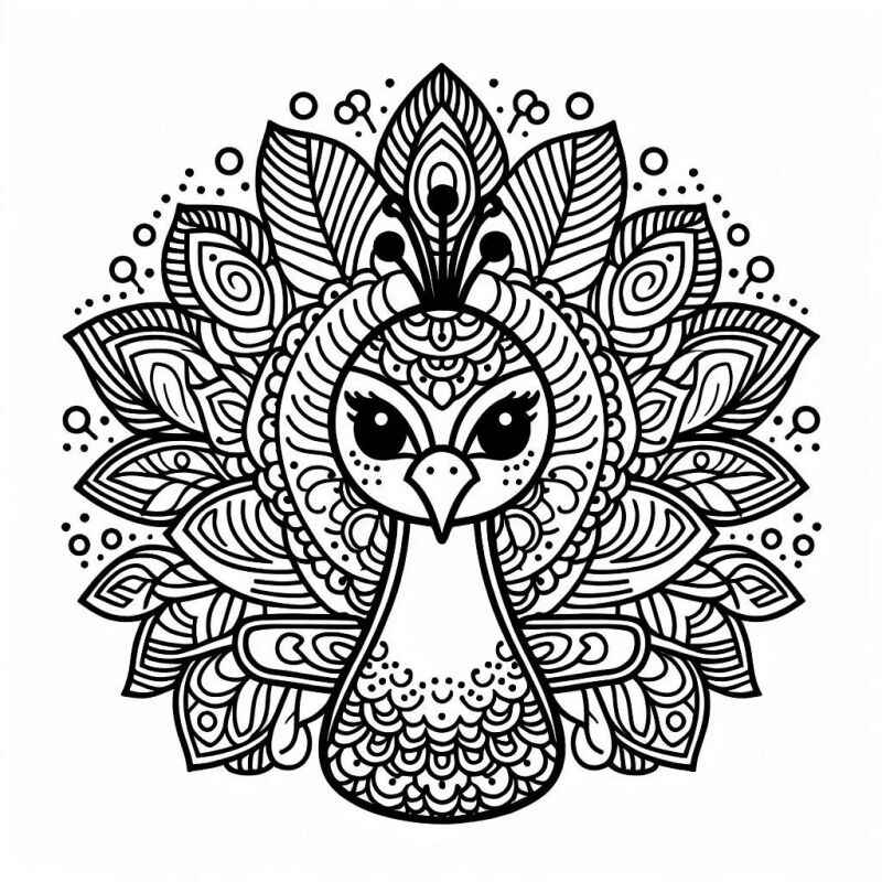 Pfau Ausmalbilder 636