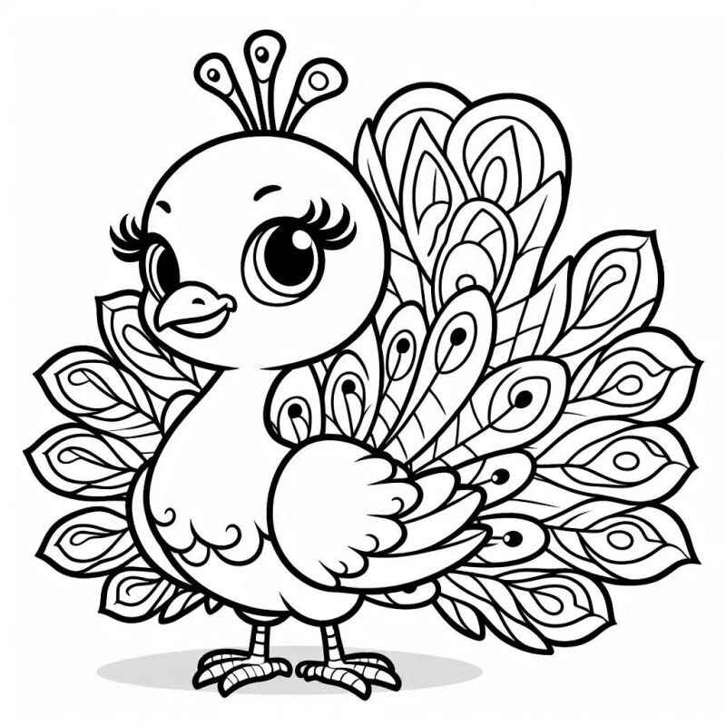 Pfau Ausmalbilder 646