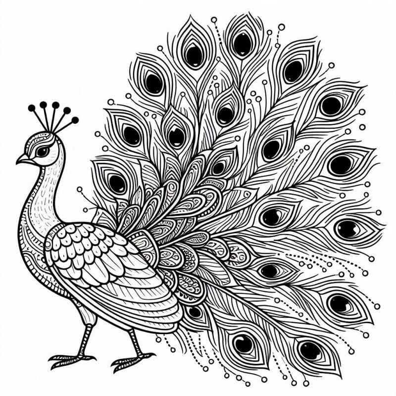 Pfau Ausmalbilder 782