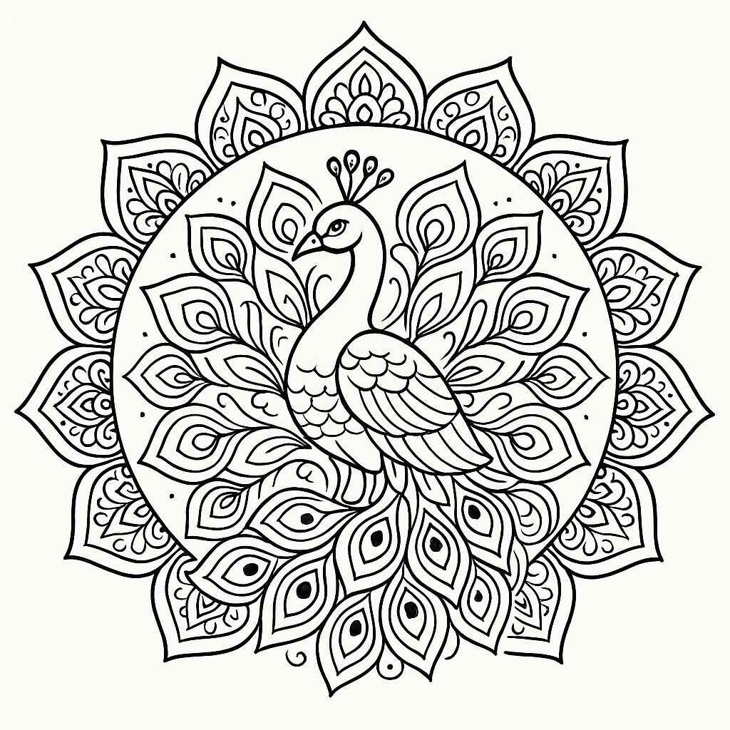 Pfau Ausmalbilder 832