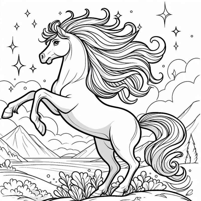 Pferde Ausmalbilder 725