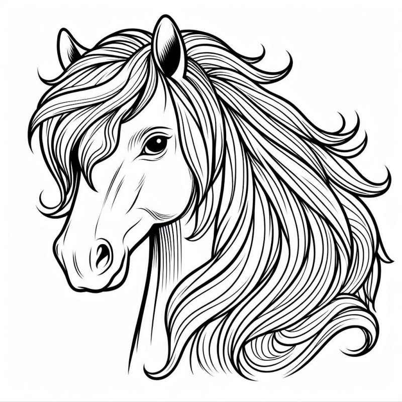 Pferde Ausmalbilder 802