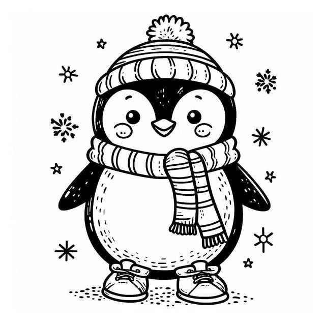 Pinguine Ausmalbilder 083