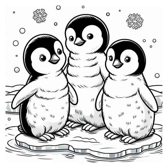 Pinguine Ausmalbilder 459