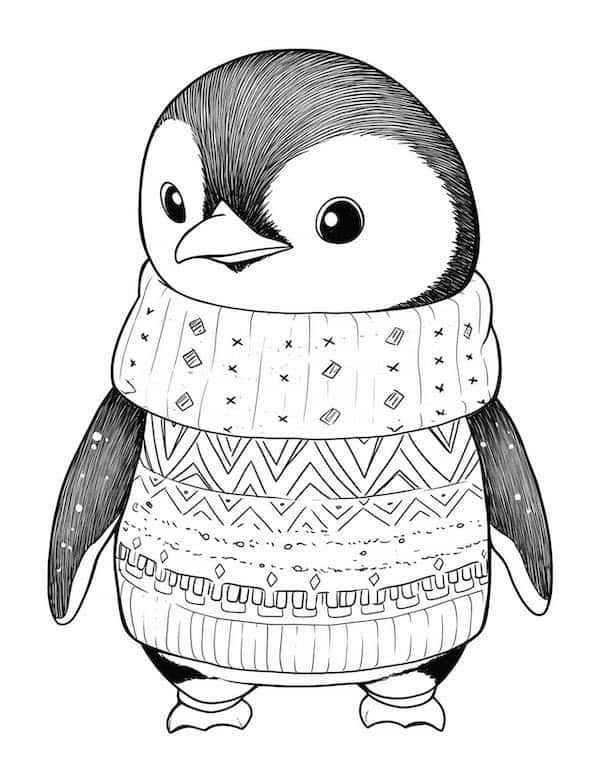 Pinguine Ausmalbilder 598