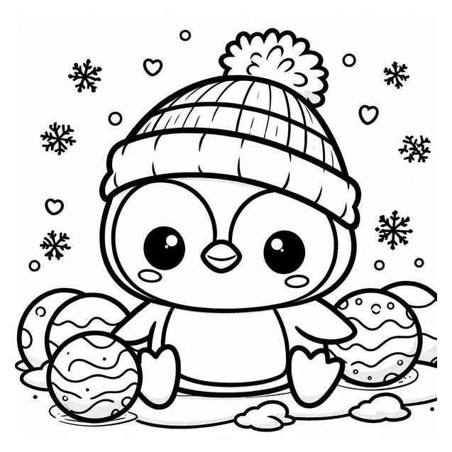 Pinguine Ausmalbilder 694